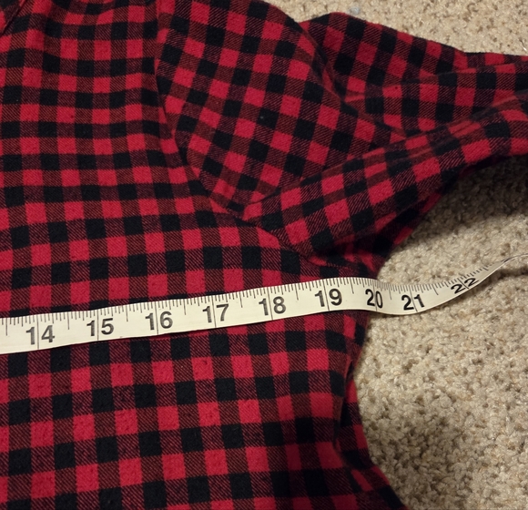 Vintage The Vermont Country Store Buffalo Check Plaid Flannel Dress Red Medium - Picture 8 of 9